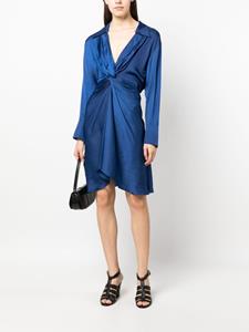 Zadig & Voltaire Rozo twisted V-neck midi dress - Blauw