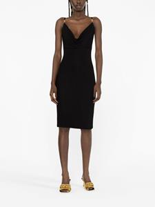 Versace Midi-jurk met Medusa logo - Zwart