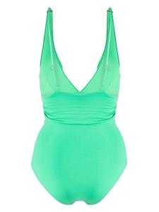 melissaodabash Melissa Odabash Badpak met ruches - Groen