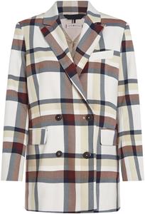 Tommy Hilfiger Longblazer "GLOBAL STRIPE CHECK DB BLAZER", im modischem, großem Karodessin