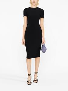 victoriabeckham Victoria Beckham Getailleerde midi-jurk - Zwart