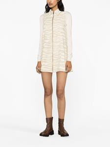 GANNI Mini-jurk met zebraprint - Beige