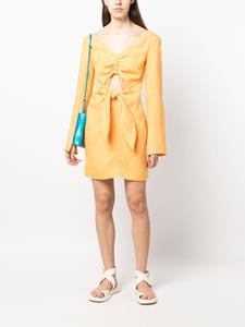 Nanushka Mini-jurk met geknoopt detail - Oranje