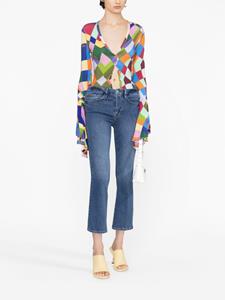 FRAME cropped-leg flared jeans - Blauw