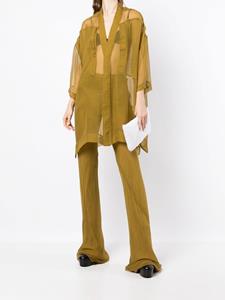 rickowens Rick Owens Broek met doorzichtige vlakken - Geel
