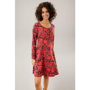 Aniston CASUAL Jerseykleid, mit harmonischem Blumendruck