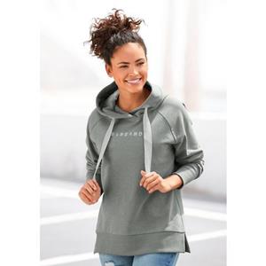Elbsand Hoodie Svana met logoprint, comfortabele hoodie, zijslitsen