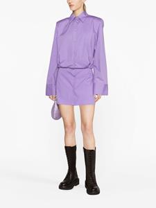 The Attico structured cotton shirt dress - Paars