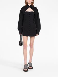 theattico The Attico Blousejurk met korsetstijl - Zwart