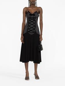 alessandrarich Alessandra Rich Midi-jurk met kanten afwerking - Grijs