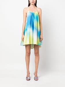 Art Dealer Georgia tie-dye flared minidress - Blauw