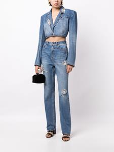 AREA Jeans verfraaid met kristallen - Blauw
