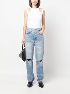 Cotton Citizen Kate straight-leg ripped jeans - Blauw