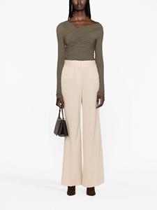 Stella McCartney tailored flared stretch-wool trousers - Beige