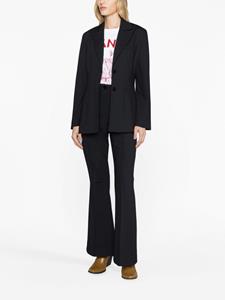 GANNI Broek met krijtstreep - Blauw