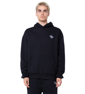 four Outline Logo Hoodie Black - XXL