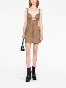 Versace Allover cut-out jacquard minidress - Beige