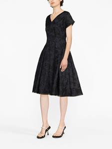 talbotrunhof Talbot Runhof Midi-jurk met jacquard - Blauw