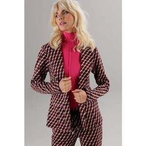 Aniston SELECTED Kurzblazer, mit geometrischem Allover-Muster - NEUE KOLLEKTION