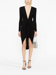 alexandrevauthier Alexandre Vauthier gathered midi dress - Zwart