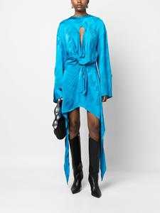 theattico The Attico Mini-jurk met lange mouwen - Blauw