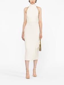 Alex Perry Mannor halterneck midi dress - Beige