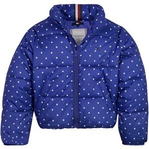 Tommy Hilfiger Winterjack ALLOVER PRINTED PUFFER JACKET Kinderen Kids Junior MiniMe, met allover stippenpatroon