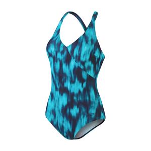 Damespak Speedo Lexi Bedrukt Zwempak in marineblauw