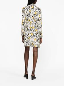 Lanvin Wikkeljurk met bloemenprint - Wit