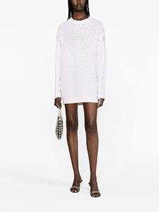 Giuseppe Di Morabito decorative-stitches knitted minidress - Beige