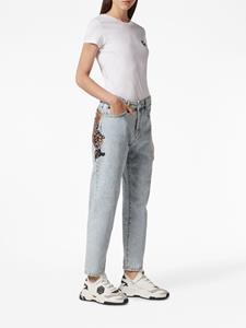 philippplein Philipp Plein appliqué-detail tapered jeans - Blauw