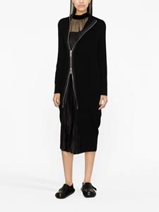 sacai Midi-jurk met rits - Zwart