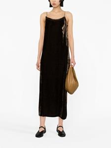 umawang Uma Wang Fluwelen midi-jurk - Bruin