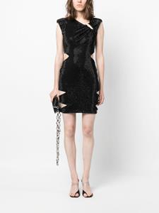 philippplein Philipp Plein Mini-jurk verfraaid met kristallen - Zwart
