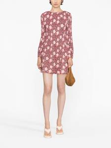 Maje Mini-jurk met bloemenprint - Rood