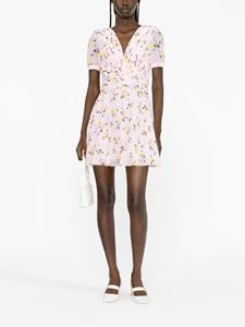 Self-Portrait Mini-jurk met bloemenprint - Roze