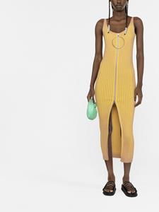 Rabanne Midi-jurk met rits - Beige