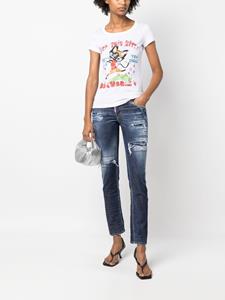 DSQUARED2 Jeans met gerafeld-effect - Blauw