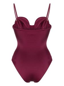 noireswimwear Noire Swimwear Badpak met tonaal stiksel - Roze