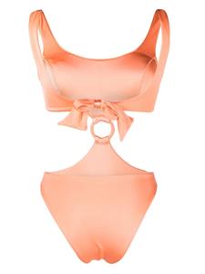 noireswimwear Noire Swimwear Badpak met uitgesneden detail - Oranje