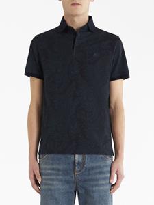 ETRO paisley-print cotton polo shirt - Blauw