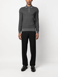 Brioni Poloshirt met lange mouwen - Grijs