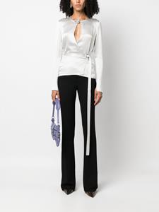 Blumarine stretch flared trousers - Zwart