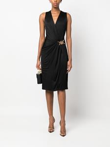 Versace Midi-jurk met Medusa logo - Zwart