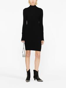 Rabanne Ribgebreide mini-jurk - Zwart