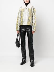 dorotheeschumacher Dorothee Schumacher mid-rise faux-leather flared trousers - Zwart