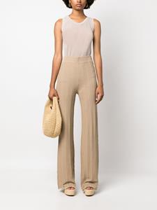 REMAIN Soleima knitted flared trousers - Beige