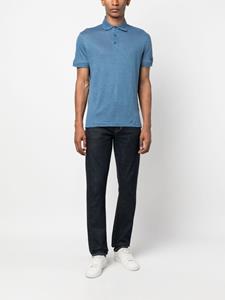 tommyhilfiger Tommy Hilfiger Poloshirt met logoplakkaat - Blauw