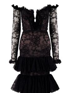 giambattistavalli Giambattista Valli Off-shoulder jurk - Zwart