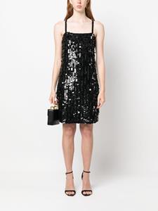 P.A.R.O.S.H. sequined sleeveless minidress - Zwart